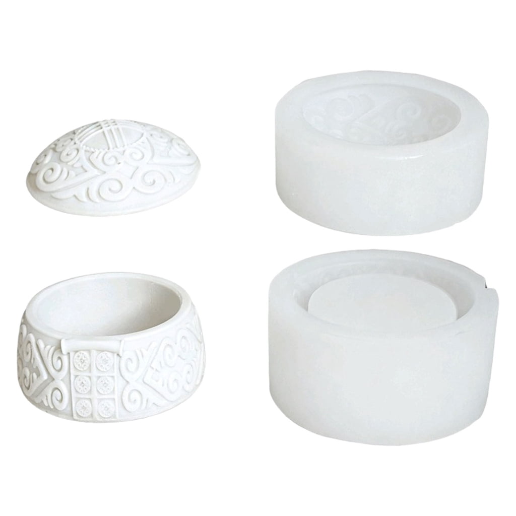 BQBQERT Resin Jar with Lid Silicone Cup for Epoxy Resin Holder Storage Jar Chocolate Baking