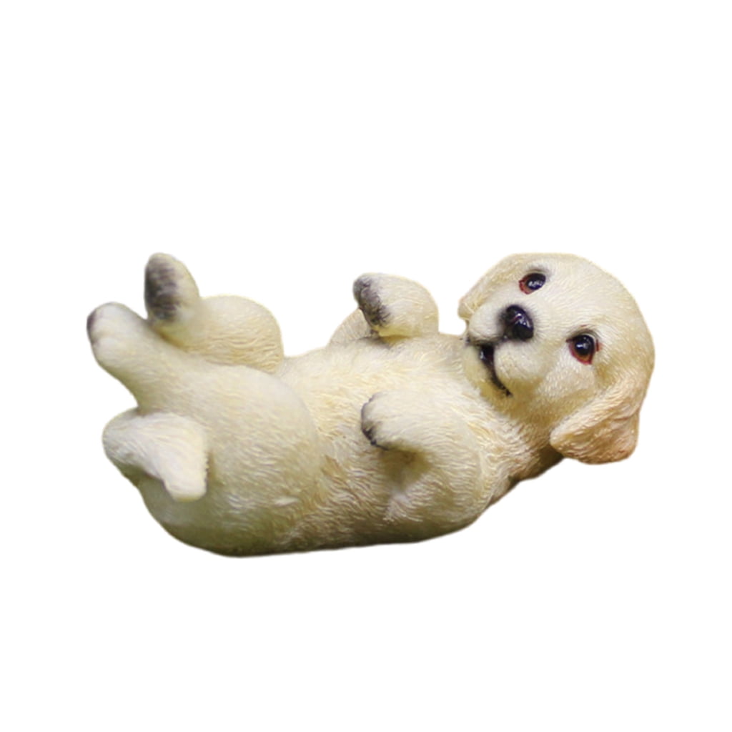 BQBQERT Resins Golden Retrievers Puppy Dog Miniature Ornament for ...