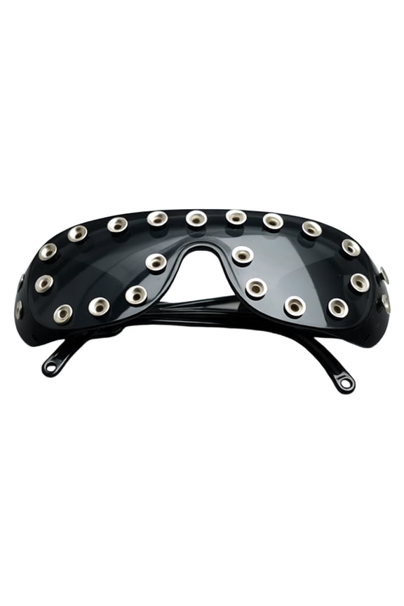 Rivet Studded Sunglasses Impacts Punk Eyewears for Music Festival Halloweens Party Celebration Accessories