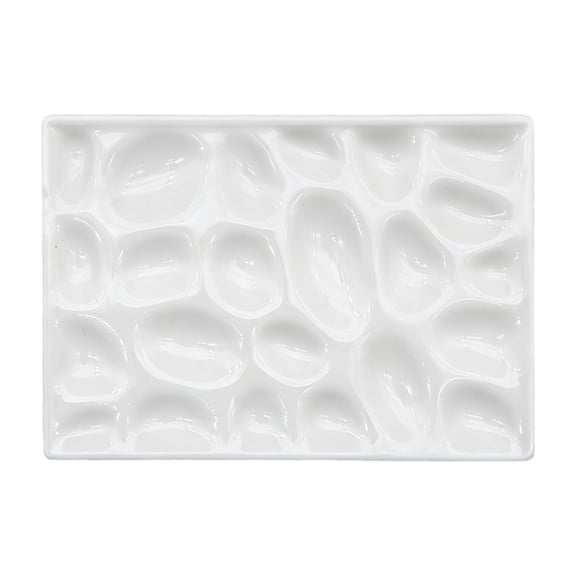 BQBQERT Safe Watercolor Palette For With Multiple Mixing Sections Ceramic Tray