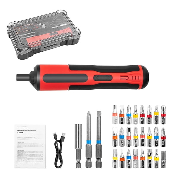BQBQERT Screwdriver Set Automatic Screwdriver Power Magnetic Bit with LED Light for Phone Camera Computer Repair