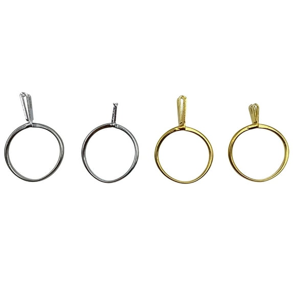 BQBQERT Set of 4 Easy to Use Jewelry Rings for Settings Adjustable Rings Mounts Jewelry Tool