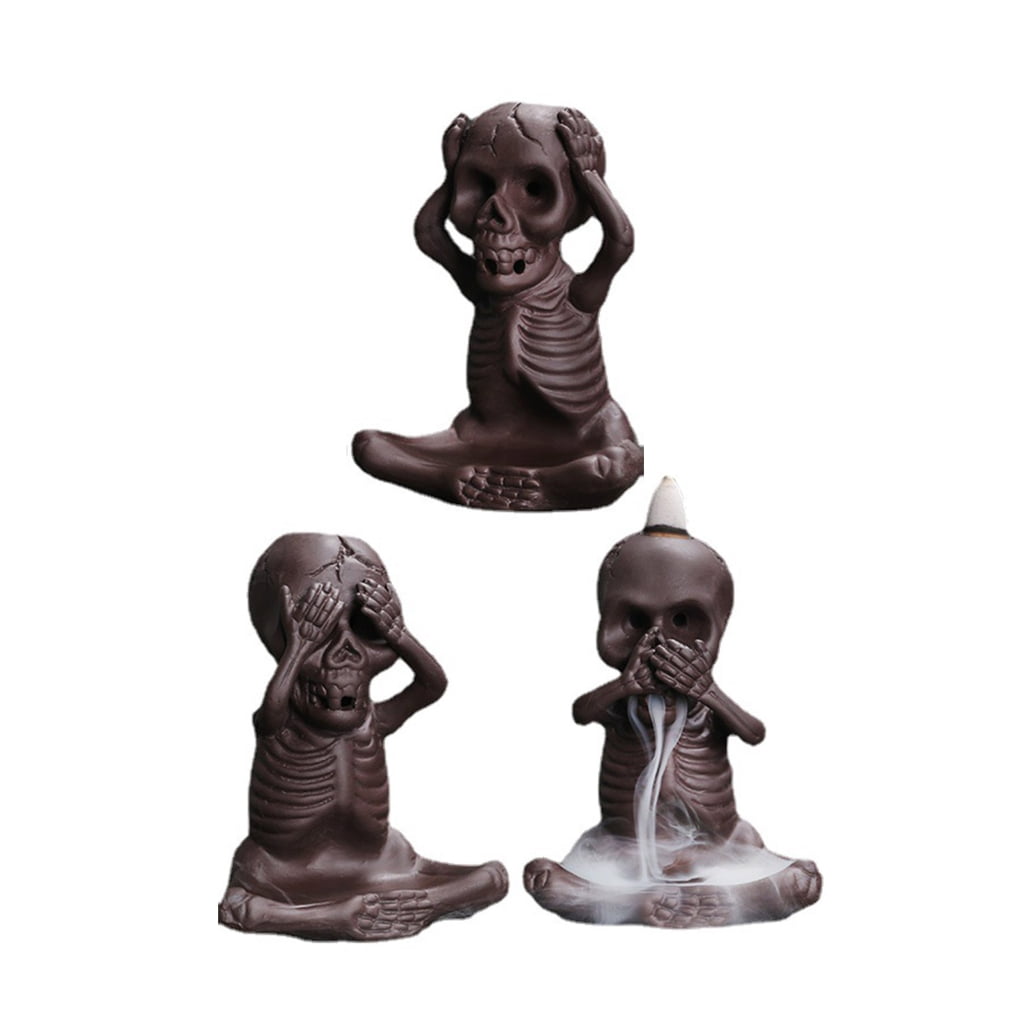 BQBQERT Shape Backflow Incenses Cones Holder, Ceramics Furnaces Incenses Burners Holder for Home Craft