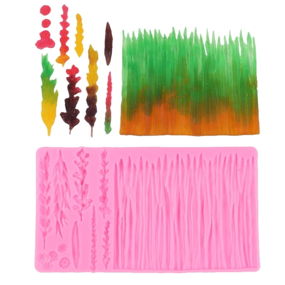 BQBQERT Silicone Mold For Edible Decorations Chocolate Frame Maker Wheat And Seaweed Pattern Baking Accessory