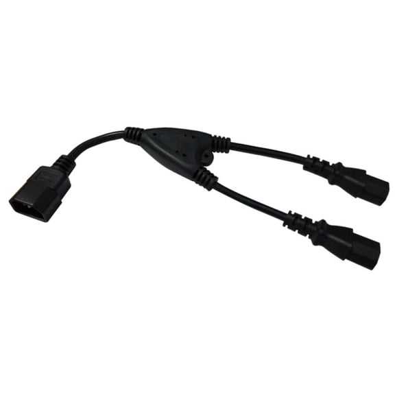 BQBQERT Single C14 to Double C15 Power Wire Y Type Splitters Adapter Cable Extension Cord Male to Female for UPS PDUs Socket