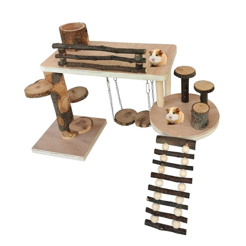 BQBQERT Small Pet Ladder for Hamster Cage Entertainment Jumping Platform Climbing Toy Multiple Toy for Small Animals