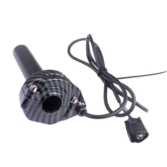 BQBQERT Smooth Carbon Design Throttle Handle With Plug For Electric Dirt Bike And Two Wheel Conversion