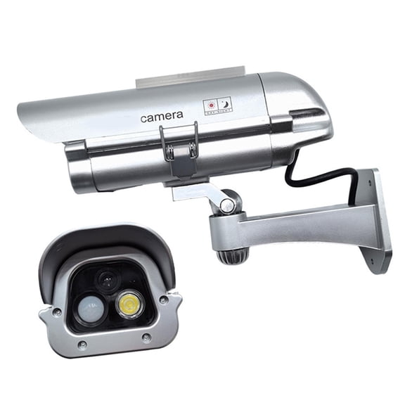 BQBQERT Solar Fake Security Camera with Motion 7M Detection, 120 LED Lights, IP66