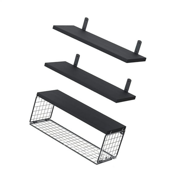BQBQERT Space Saving Wood Bathroom Storage Shelves Over Toilet Sturdy Designs Floating Shelf Easy to Install Home Decoration