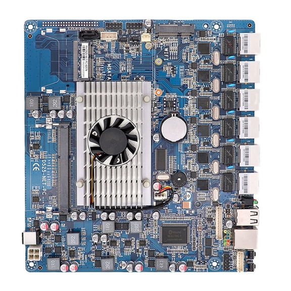 BQBQERT Stable D525 Computer Board for Embedded Featuring Efficient Cooling and LED Indicators