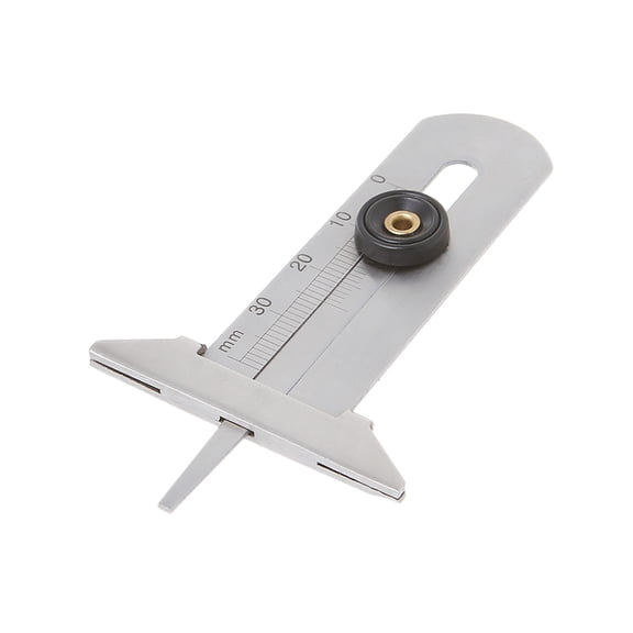 BQBQERT Stainless Steel Car Tyre Tread Depth Gauge 0-30mm Caliper Depth Measurement Tool