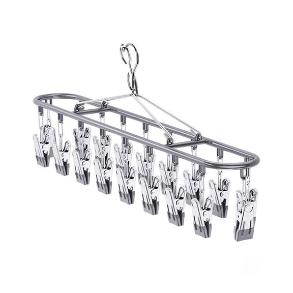 BQBQERT Stainless Steel Sock Dryer 20 Clip Foldable Designs For Vacation Accessory