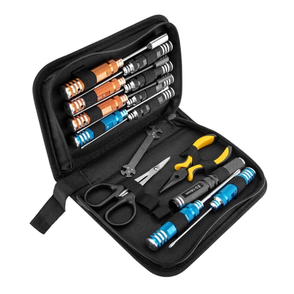 BQBQERT Steel Rainbows Finish 14 Tool Set With Carrying Box For Aircraft Model Assembly And Electronics Repair