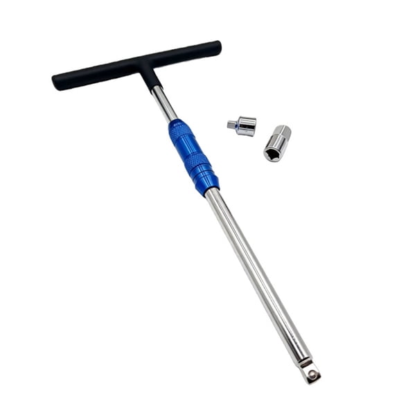BQBQERT Strong Steel 3/8inch Drive T-Handle Wrench T Handle Socket Driver Tool Set Includes Two Size Adjusters