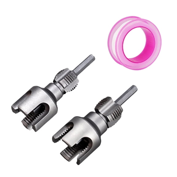 BQBQERT Sturdy Alloy Steel Thread Cutter 1/2" And 3/4" Double Size Multifunctional Pipes Thread Set Pipes Rethreader