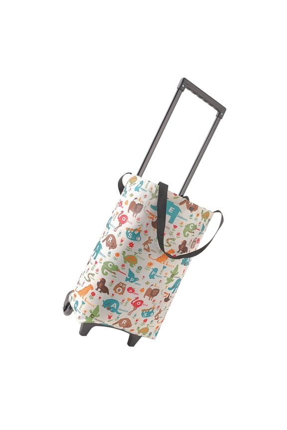 Sturdy Grocery Trolley Bag Large Capacity Foldable Canvas Shopping Cart Bag For Supermarket And Farmers Market Trip