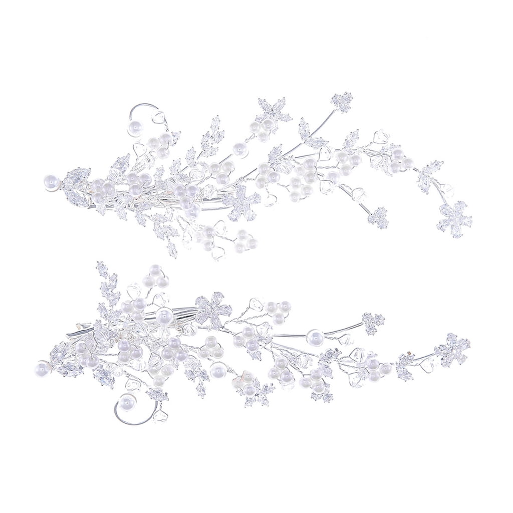BQBQERT Stylish Pearls Embellished Hair Vine Clip Natural Texture Design Ideal For Bridal Occasions Or