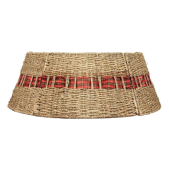 BQBQERT Stylish Rattans Christmas Tree Base Cover Round Rattans Basket Handwoven Christmas Tree Skirt Accessories