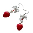 thumbnail image 1 of BQBQERT Stylish Strawberry Earrings Butterfly Fruit Dangle Earrings Ornament for Women Fashionable Earwear Jewelry, 1 of 12