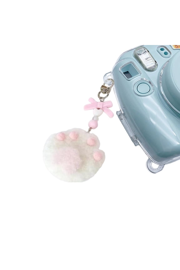Sweet Plush Paw Keychain Pendant Women Backpack Handbag Charm Lovely Hangings Decoration Bag Phone Pendant