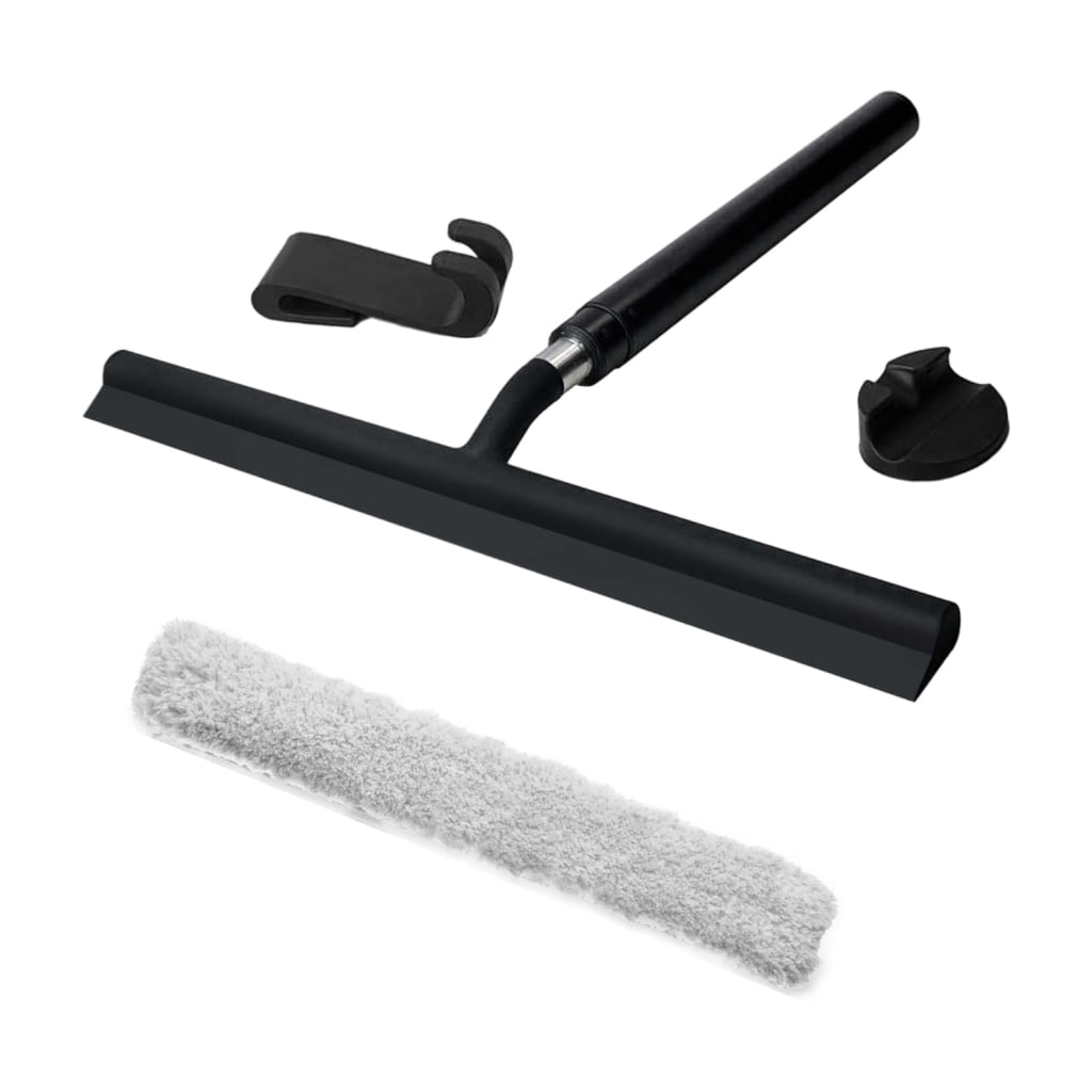 BQBQERT Telescoping Shower Squeegee With Cloth Covers and Hook Window ...