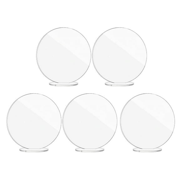 BQBQERT Transparent Acrylic Name Cards and Stands (5 Pack) - Versatile Table Signage for Party Planning