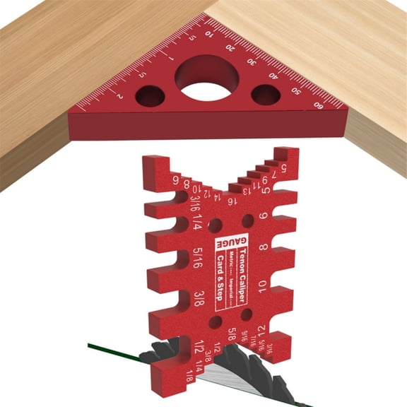 BQBQERT Triangle Ruler Carpentry Square and Caliper Card Gauge Precisions Woodworking Tool