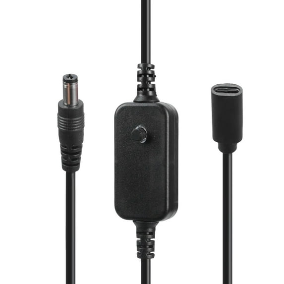 BQBQERT Type C Female to 5.5x2.1mm 5V 9V 12V Power Connector Charging Cable for Cameras Printer Router LED Light