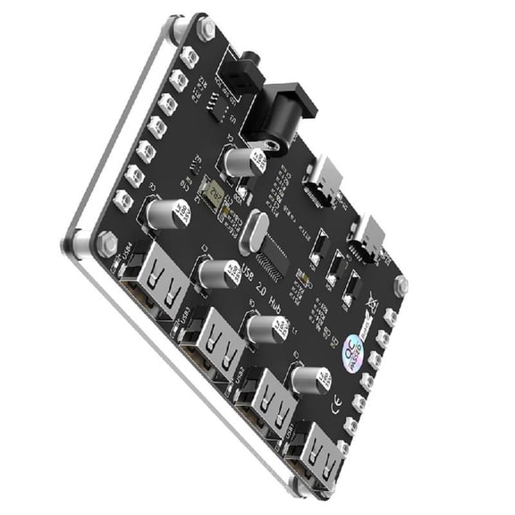 BQBQERT USB 2.0 4 Port Hubs With LED Display Easy Connection USB 2.0 Hubs For PC Laptop Keyboards Mouse Desktop Accessories