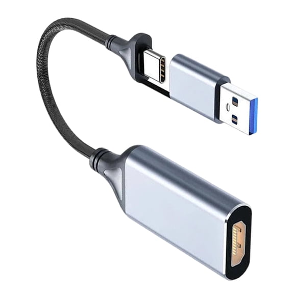 BQBQERT USB A And USB C To HDTV Adapters For Live Streaming And In 1080P With Plugs And Play Design