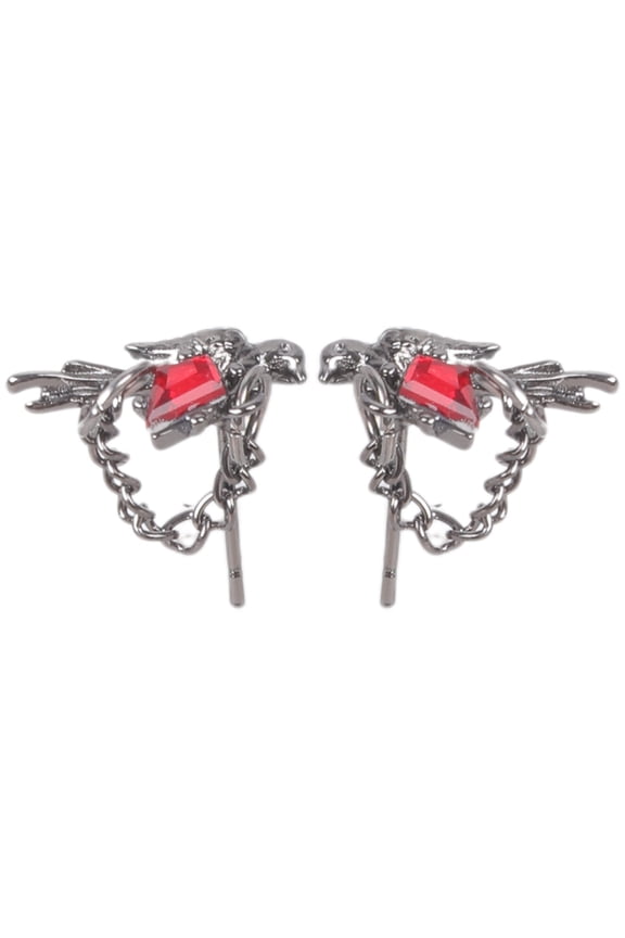 Unique Crow Designs Studs Earrings Intricate Crow Ear Studs Unique Earrings Charm For A Distinctive And Good Look