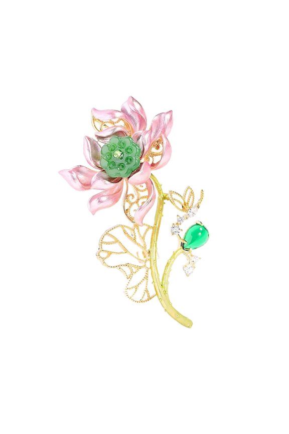 Unique Drip Oil Water-Lilies Pin For Women Stylish Boutique Jewelry Perfect For Parties Weddings Special Event