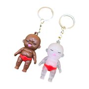 BQBQERT Unique Sun Reactive Keychain For Backpacks And Keys Adorable Black Doll Chain Pendant For Students