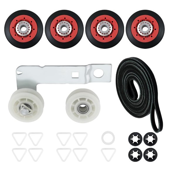 BQBQERT Universals Dryer Repair Components Repair Set 4392067 with W10837240 Idler Pulley Assembly and Drum Rollers
