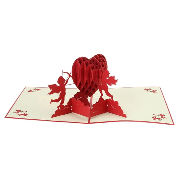 BQBQERT Upgrade Valentine's Day Card Heart 3-D for Card for Lover's Birthday or Anniversary Date Night