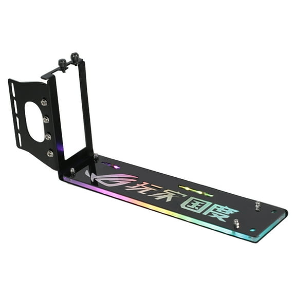 BQBQERT Vertical Graphics Card Holder Bracket GPU Mount kickstand/base For - chassis Holder with LED 5V 3pin ARGB Sync