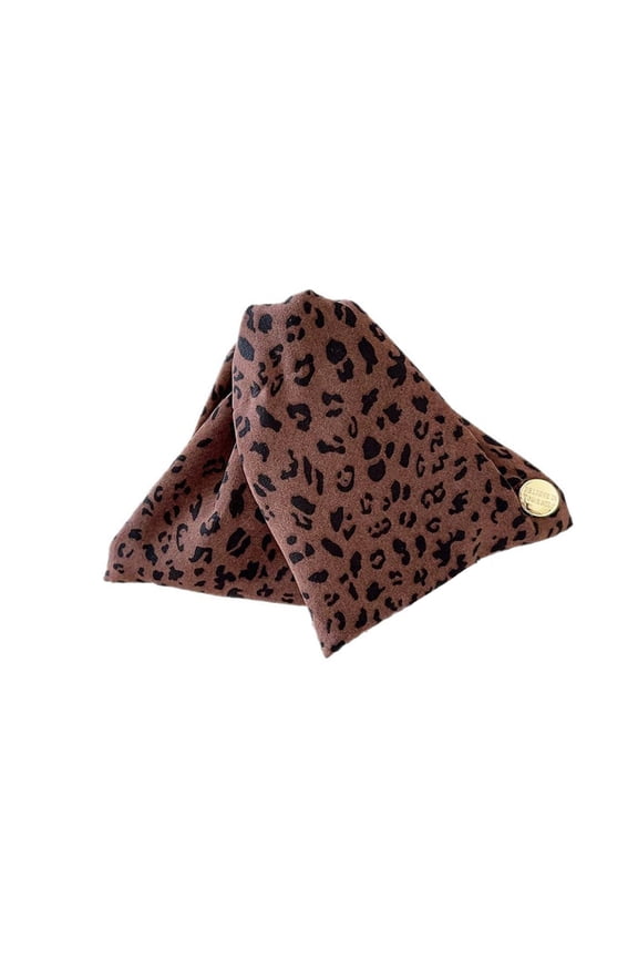 Vintage Lightweight Triangular Hair Clip Cheetah Pattern Hairpin Fabric Grip for Most Hair Types