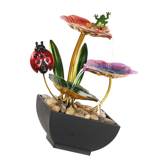 BQBQERT Water Fountain Indoor Waterfall Fountain 3-Tiers Tabletop Fountains Desk Fountains Meditations Relaxation Home Decors