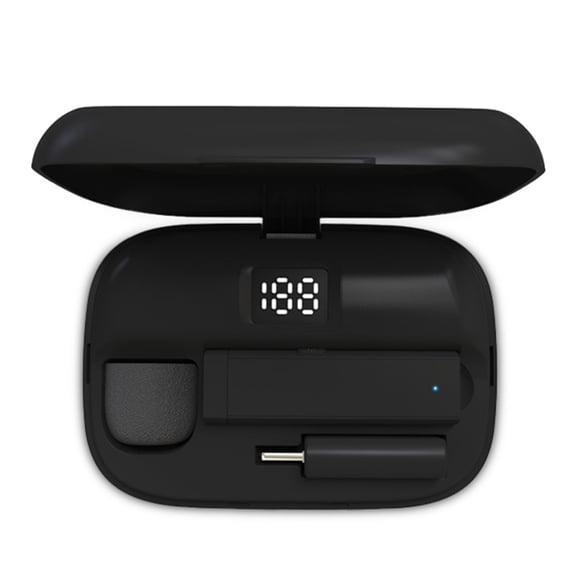 BQBQERT Wearable Lavalier Mic Transmitter Receiver Noise Cancelling Microphone External Lapel Mic