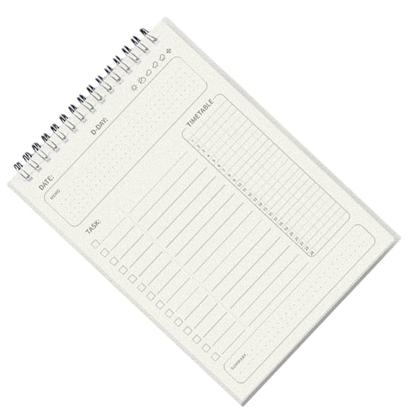 BQBQERT Weekly Planner Notebook 160 Page Lined for Daily Scheduling, Twin Coil Binding Planner Notebook Academic Planner