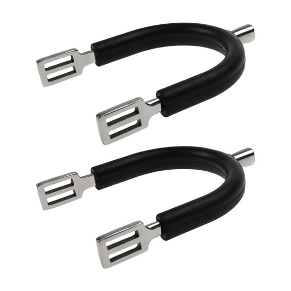 BQBQERT Western Boy Rubber Bumper Spur with Copper Rowel Horse Riding Gear for Men & Women Competition