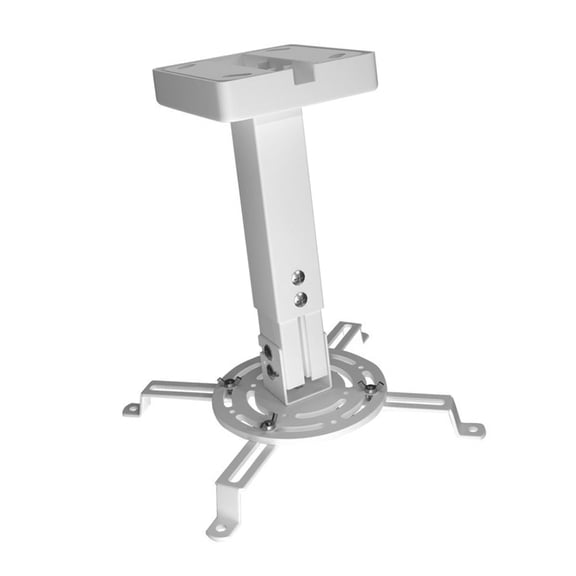 BQBQERT White Ceiling Projector Ceiling Mount Brackets With Rotatable Head And Double Slide For Viewing