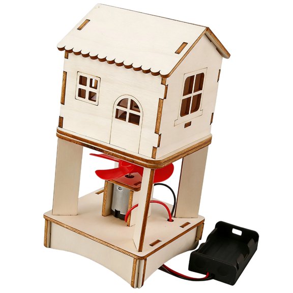 BQBQERT Wind Power Generator Science Set Wooden Craft Science Educational For School And Home Experiment