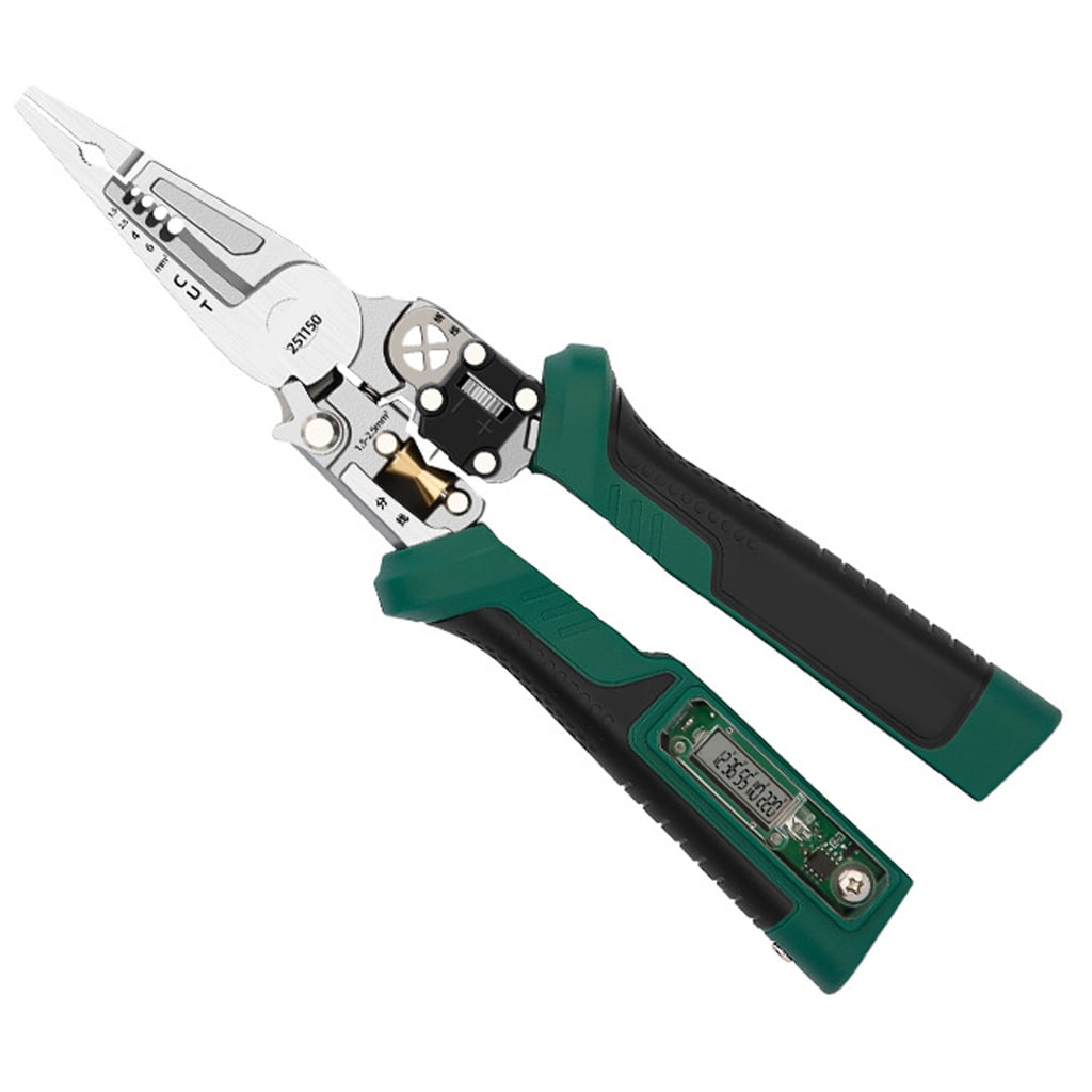 BQBQERT Wire Stripper Tool Voltages Indicators Alarm Ergonomic Handle Carbon Steel for Electrical Maintenance