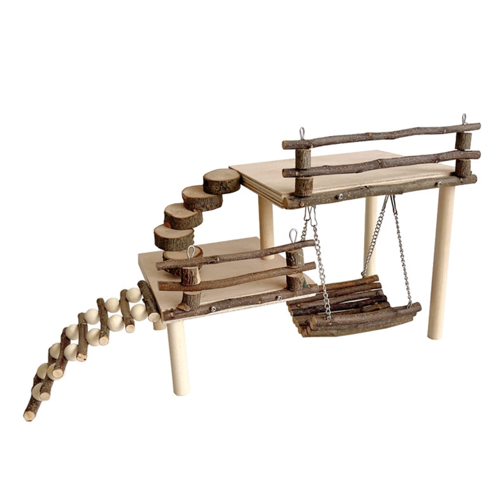 BQBQERT Wood Hamster Toy Designed to Withstand Chewers and Provide Long Lasting Fun Any Hamster Habitat Entertainment