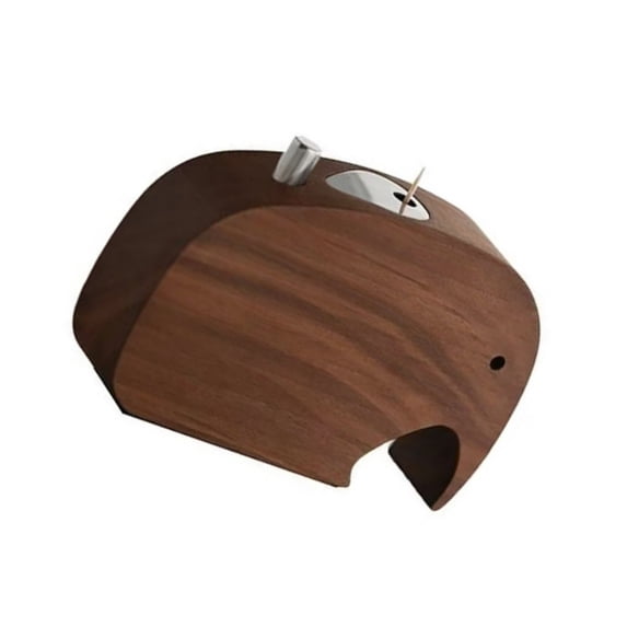 BQBQERT Wooden Elephant Shape Toothpick Dispenser Box with Fun Safe ...