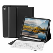 BQDIYOO Keyboard Case for iPad Air 11 Inch 2025(M3)/2024(M2), for iPad Air 5th /4th Generation10.9 Inch 2022/2020, Magnetic Detachable Wireless Keyboard, Slim Protective Folio Keyboard Case, Black
