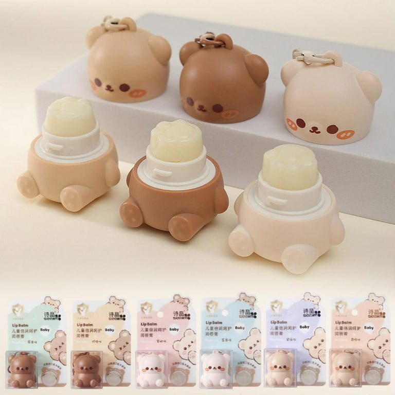 BQLQBQLQ in Keychain Bear Lip Balm Cute Lip Balm Keyring