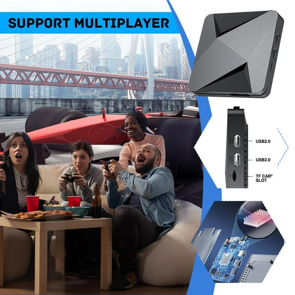 BQLQBQLQ 256gbcx2 Pro Home Game Console 3d Dual System Game Box With Tv Hd Nostalgic Arcade Double Joystick