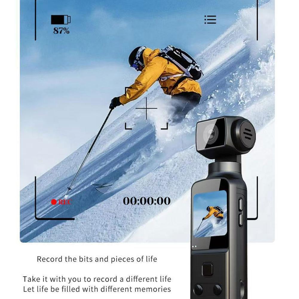 BQLQBQLQ 4K HD Pocket Action Camera 270 Rotatable Vlog Wifi Waterp Cam ...